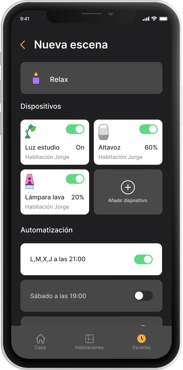 Smart Home — create scene